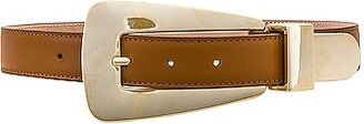 Lucca Gold Buckle 30mm Belt in Brown