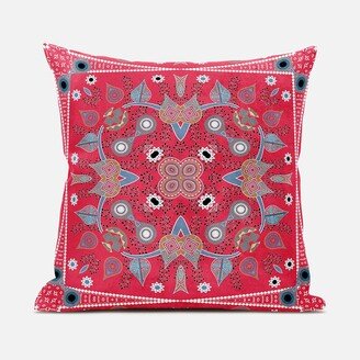 Amrita Sen Designs Amrita Sen Paisley Leaf Geo Duo Indoor Outdoor Pillow Zip-AE