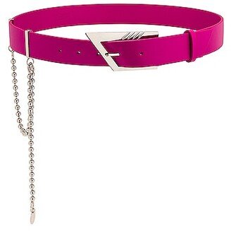 Chain Detail Belt in Fuchsia