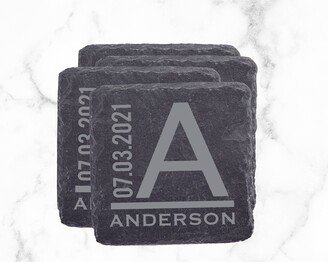 Personalized Wedding Slate Coasters