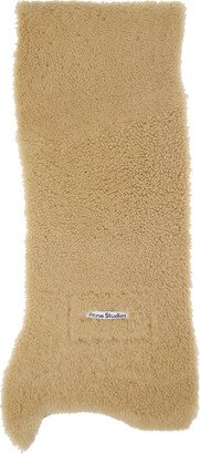 Beige Shearling Scarf