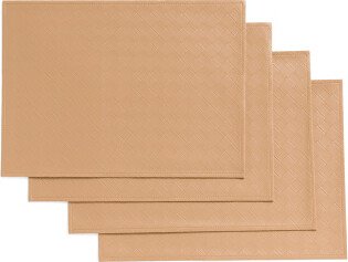 TJMAXX Set Of 4 Faux Leather Placemats-AC