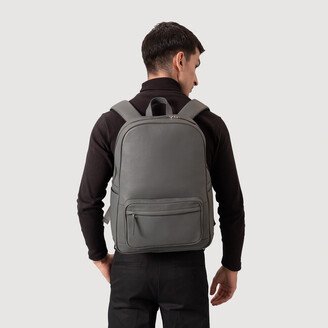 TruCarry The Philos Grey Leather Backpack