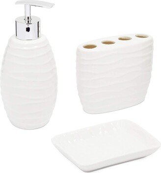 Juvale White Ceramic Bathroom Accessories