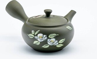 Japanese Kyusu - 春秋窯 Shunju Kiln Camellia Ryokudei Tokoname-Yaki Ceramic Teapot 220Ml