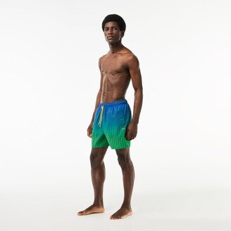 Men's Ombré Effect Monogram Swim Trunks