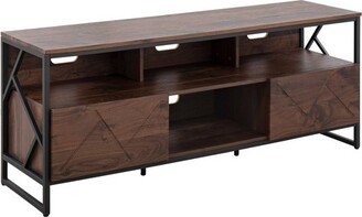 Folia TV Stand for TVs up to 60 Walnut/Black