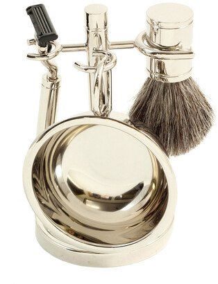 Chrome Standing Razor Shaver Set