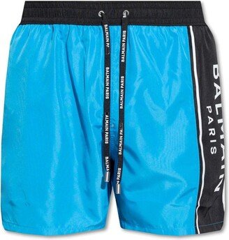 Logo Printed Swim Shorts-AM