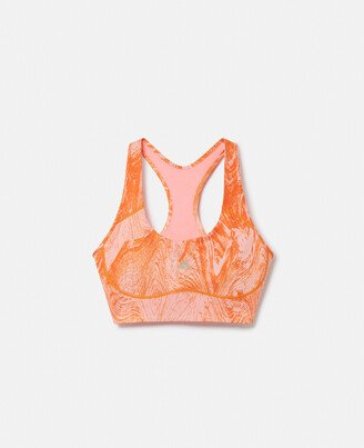 TruePurpose Moire Wood Print Medium Support Sports Bra