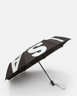 Tierra Logo Printed Umbrella - Black