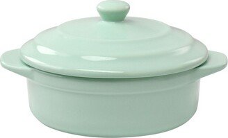 Stoneware Round Mini Casserole with Lid in Mint