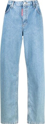 High-Waisted Wide-Leg Jeans-BL