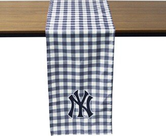 New York Yankees Buffalo Check Table Runner - Gray, White