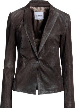 Suit Jacket Dark Brown-AI