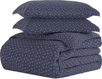 Linens & Hutch Midnight Blossoms Pattern 3-Piece Duvet Cover Set