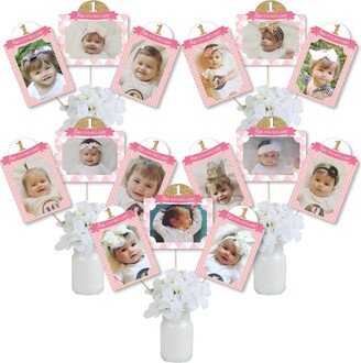 Big Dot Of Happiness 1st Birthday Girl Fun to be One Picture Centerpiece Photo Table Toppers 15 Pc