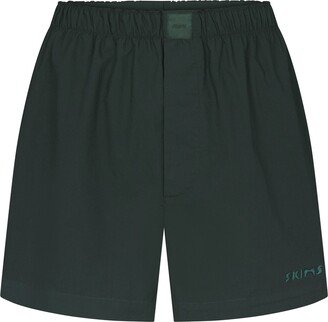 Cotton Poplin Sleep Short | Pine Logo