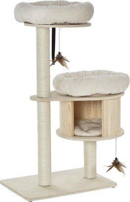 Indoor Cat Activity Tower Condo w/ Soft Cushion Multiple Play Areas