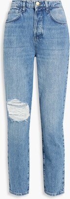 Verskinny distressed high-rise slim-leg jeans