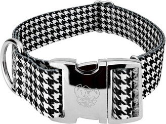 Country Brook Petz 1 1/2 Inch Premium Houndstooth Dog Collar (Medium)