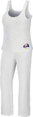 Women's Wear by Erin Andrews Cream Los Angeles Rams Cozy Scoop Neck Tank Top Pants Sleep Set