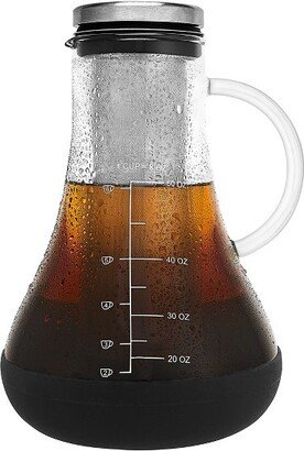 Fresco Airtight Cold Brew Iced Coffee Maker - 48 oz Tea Maker with Non-Slip Silicone Base