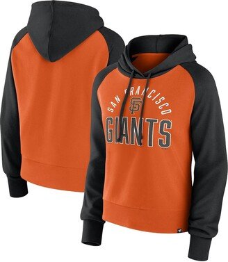 Women's Branded Black, Orange San Francisco Giants Pop Fly Pullover Hoodie - Black, Orange