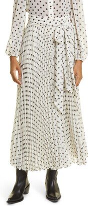 Polka Dot Sunray Pleated Skirt