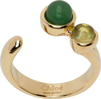 Gold & Green Zodiac Ring