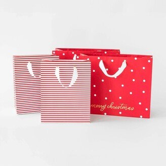 Sugar Paper + Target 4ct Assorted Gift Bag Set Red - Sugar Paper™ + Target