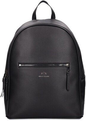 Faux leather backpack-AC