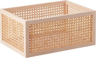 The Artisan Rattan Cane Bin Natural