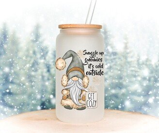 Custom Coffee Cup, Gnome Iced Winter Personalized Stocking Stuffer, Christmas Gift Cup