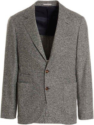 Single-breasted Long-sleeved Blazer-AN