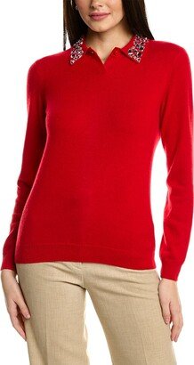 Embellished Collar Cashmere Sweater