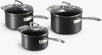 Toughened Non-Stick Aluminium Saucepans set of Three-AA