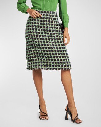 Tweed Midi Pencil Skirt