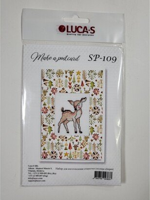 Luca-s Post Card Sp-109L Christmas Card Counted Cross-Stitch Kit