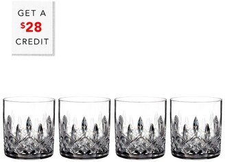 Lismore Connoisseur Straight Sided Tumbler 7Oz Set Of 4 With $28 Credit