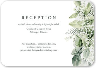 Enclosure Cards: Lovely Lush Wedding Enclosure Card, White, Signature Smooth Cardstock, Rounded