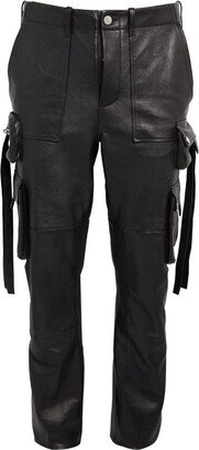 Leather Tactical Cargo Trousers