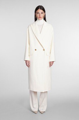 Coat In White Wool