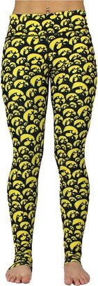 Women's ZooZatz Black Iowa Hawkeyes Stacked Mascot Leggings