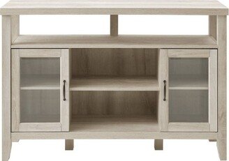 Rustic Transitional Double Door Highboy Buffet - Saracina Home