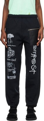 WESTFALL Black Printed Lounge Pants