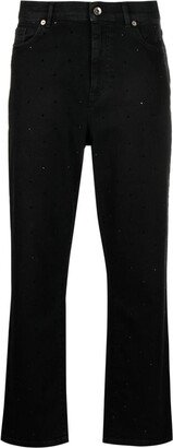 Rhinestone-embellished trousers