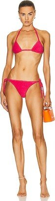 Terry Cloth Bikini Set in Coral