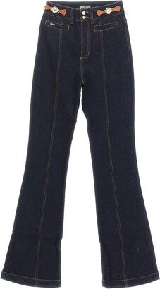 Logo Plaque Flared Jeans-AC