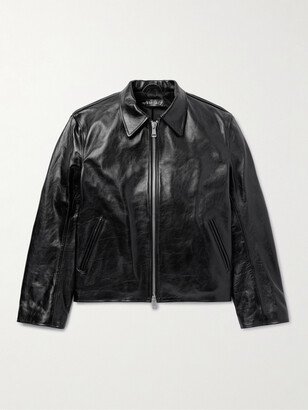 Mini Leather Blouson Jacket